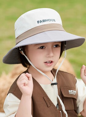 夏季户外登山帽男女童防晒大檐帽