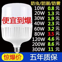 led bulb home E27 screw mouth energy-saving lamp white light super bright indoor eye protection without stroboscopic high power lighting bulb