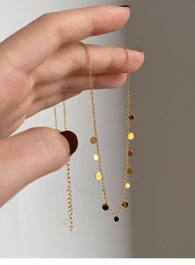 欧美钛钢水滴小众设计感新款项链