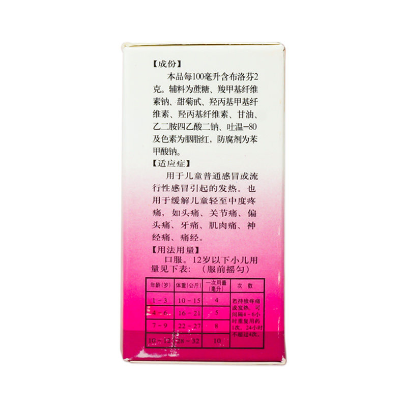 恬倩布洛芬混悬液4瓶退烧头痛发热 衡阳老百姓大药房小儿感冒