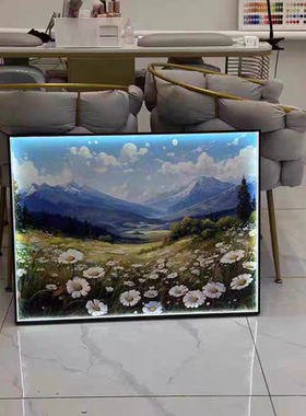 铝合金方形Led灯带相框画框型材现代发光金属外边框灯箱广告框