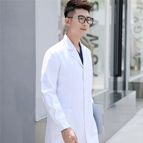 Белый халат, униформа врача, зимний комбинезон, короткий рукав