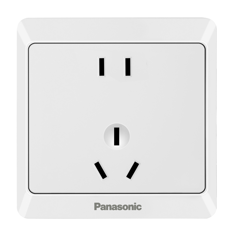 松下雅悦白色开关插座斜五孔USB插座三孔16A一二三四开单双控开关-图3