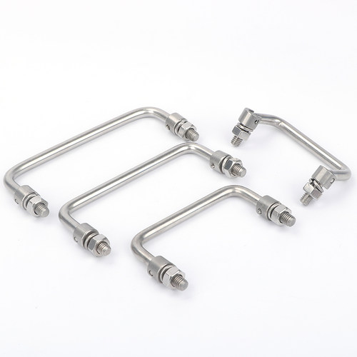 LS506-2 折叠活动小拉手电柜箱威图柜消防箱柜门把手M6碳钢铁提手 - 图1