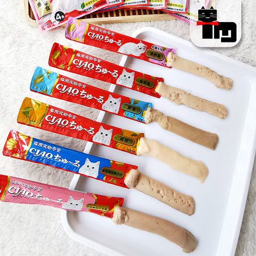 土猫宠物 伊纳宝猫零食 ciao啾噜妙好4支装 成幼猫咪液体肉条猫条 - 图0