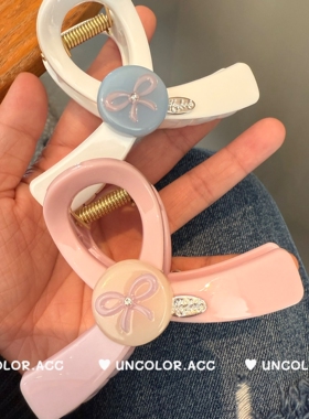 韩系AB面蝴蝶结抓夹甜美盘发