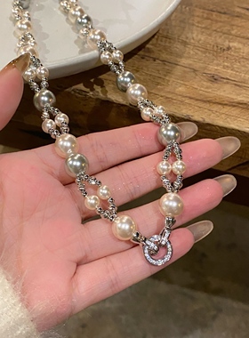 轻奢珍珠小众设计简约高级感项链