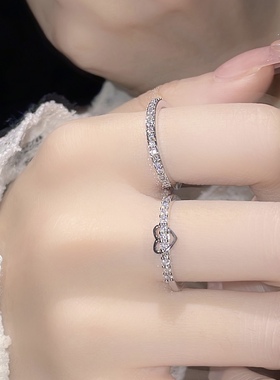 然后我们跳舞了简约微镶锆石戒指