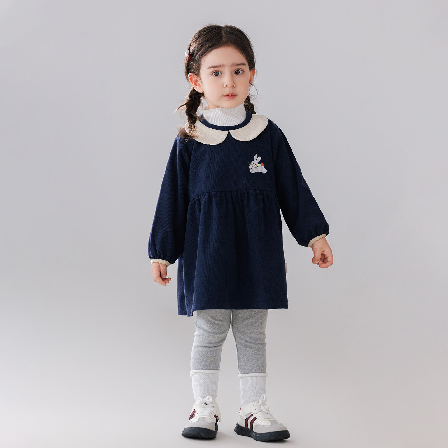 韩版女宝宝护衣秋冬灯芯绒防水防脏吃饭围兜婴幼儿公主风反穿罩衣,淘宝优惠券,粉丝福利购,淘宝优惠卷