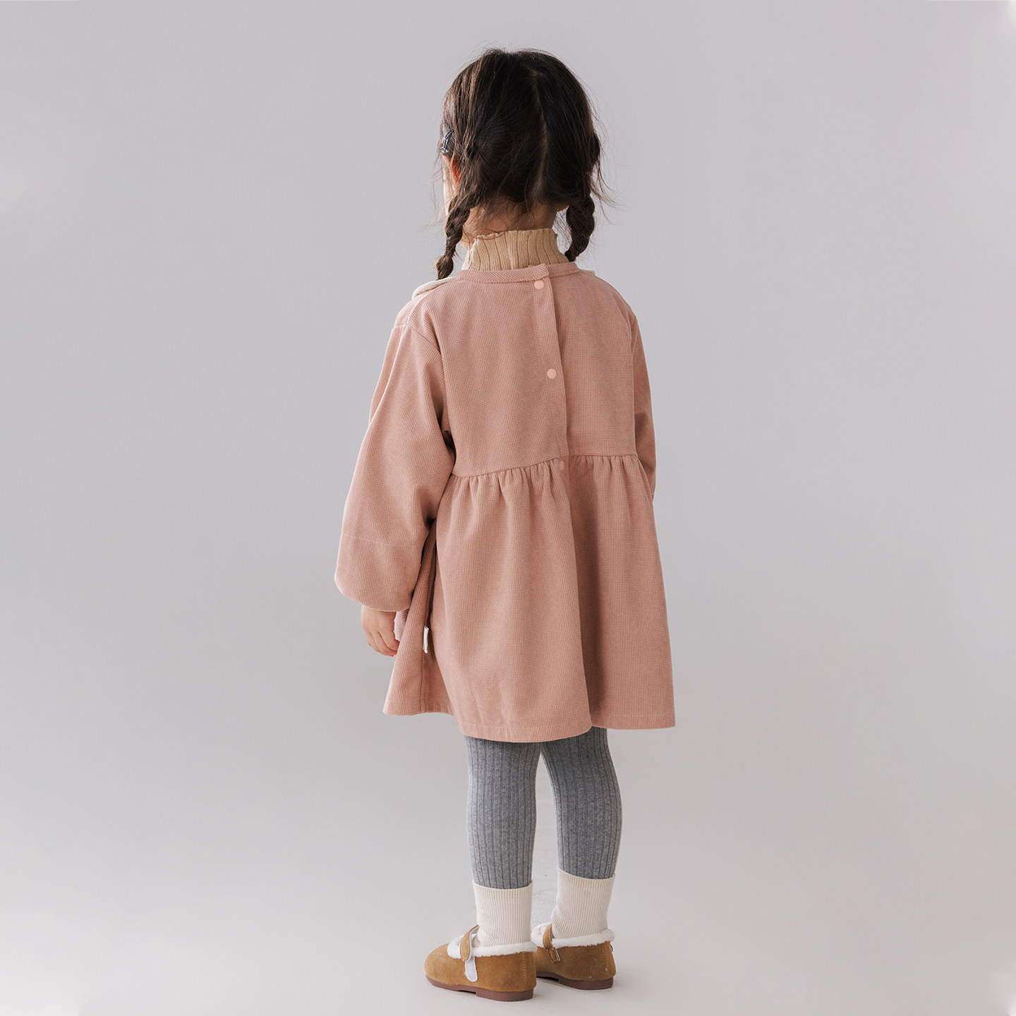 韩版女宝宝护衣秋冬灯芯绒防水防脏吃饭围兜婴幼儿公主风反穿罩衣,淘宝优惠券,粉丝福利购,淘宝优惠卷