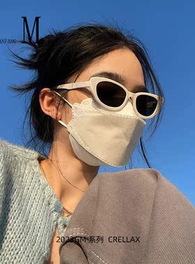 GM复古三角美式猫眼墨镜女款太阳眼镜防紫外线高级感方圆脸欧美风
