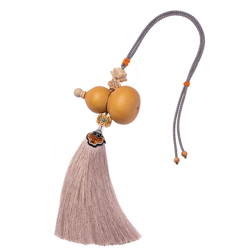 天然葫芦挂件门对门家居大门玄关卧室复古流苏莲花中国结挂饰平安 - 图3