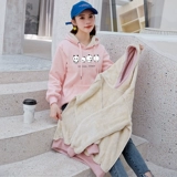 Хлопковая утепленная толстовка для школьников, удерживающая тепло бархатная толстовка с капюшоном