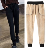 Утепленные демисезонные хлопковые джинсы с начесом, спортивные штаны для школьников, коллекция 2021, в корейском стиле, свободный крой