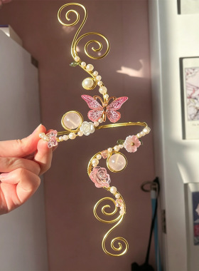 欧美Ins风身体装饰梦幻蝴蝶缠绕立体花朵可调节臂环手环arm cuff