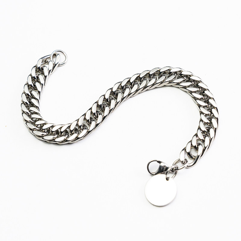 男生钛钢韩版嘻哈个性气质潮手链 纯秀手链