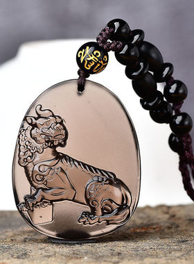 淘运灵阁谛听迎印冰种黑曜石吊坠2024年属羊吉祥佩生肖羊礼物项链