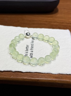天然葡萄石水晶泡泡珠牛鼻孔手链女小众高级感显白手串手饰批发