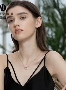 兰盈轻奢小轮船水晶项链