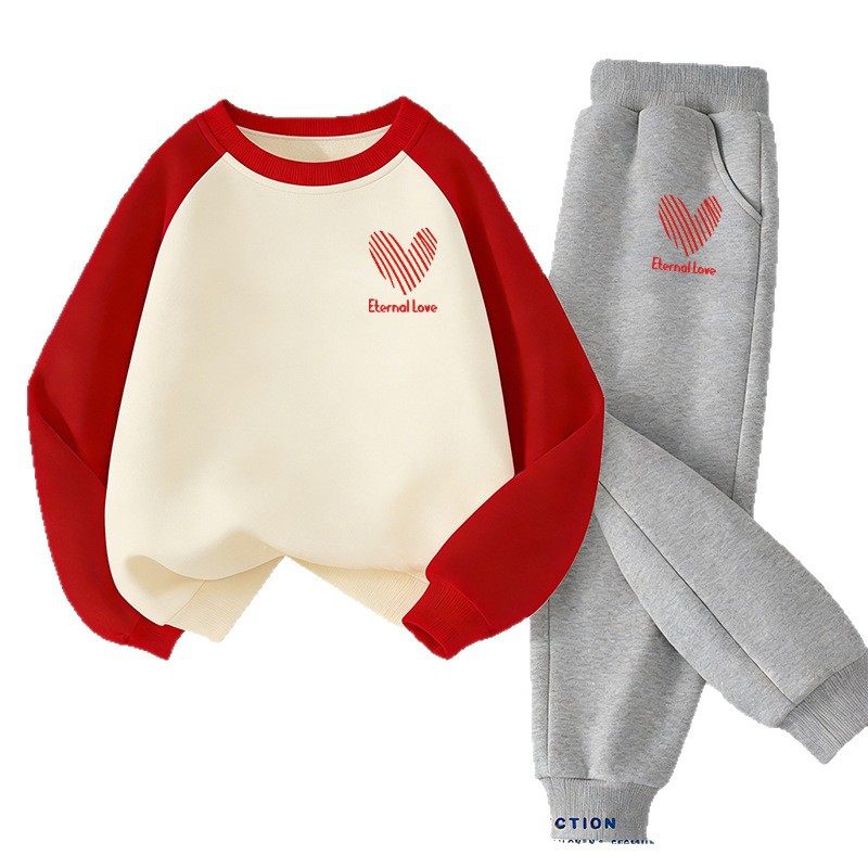 马年童套装本命年男童女童加绒卫衣套装2026新款儿童过年喜庆衣服,淘宝优惠券,粉丝福利购,淘宝优惠卷