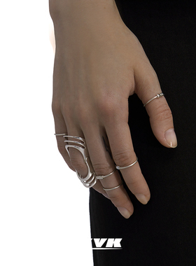 kvkhunting系列蜘蛛关节戒配饰银