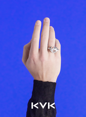 KVK原创设计潮流嘻哈戒指