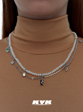 高级感宝石轻奢配饰珍珠项链