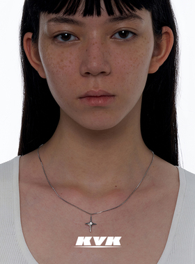 kvk十字架项链女夏小众设计感