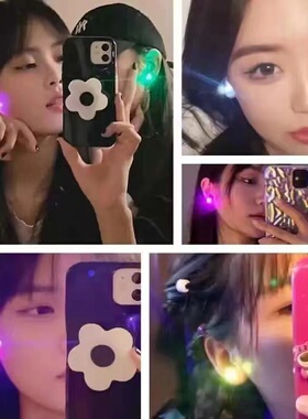 发光合金男女锆石耳钉