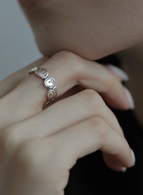 KANZAO 新款蜡笔小新戒指男女款个性冷淡风卡通食指戒简约时尚感