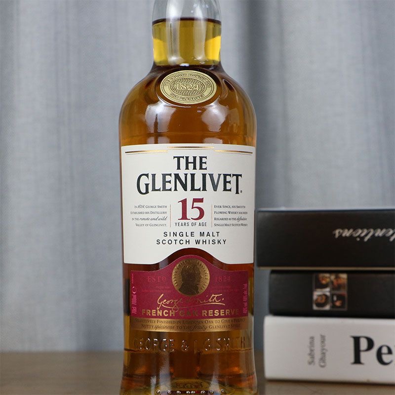 Glenlivet洋酒格兰威特15年单一麦芽苏格兰威士忌原装进口700ml-图0