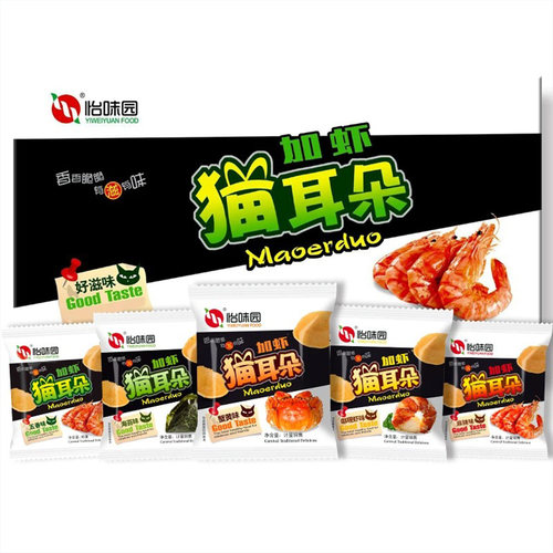 【热卖】特产怡味园6斤加虾猫耳朵休闲膨化零食办公小吃怀旧食品 - 图0