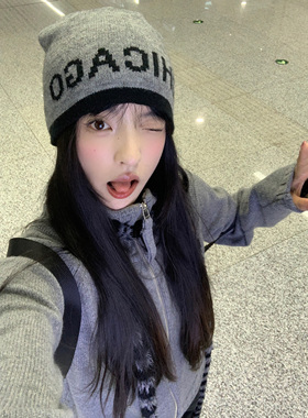 毛线帽出游休闲女秋冬