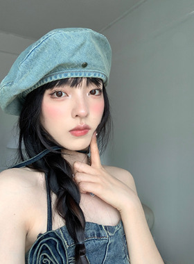 贝雷帽逛街复古女夏季无檐