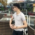 Áo thun ngắn tay Enlas / Yinglan Shi 2018 hè mới áo polo trẻ trung nam dệt kim thoáng khí xu hướng thời trang nam - Áo phông ngắn Áo phông nam hàng hiệu Áo phông ngắn