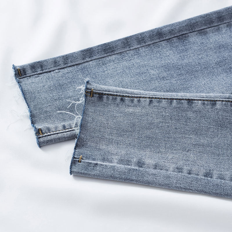 高腰夏季修身小脚小个子显瘦牛仔裤 千尚伊嘉牛仔裤