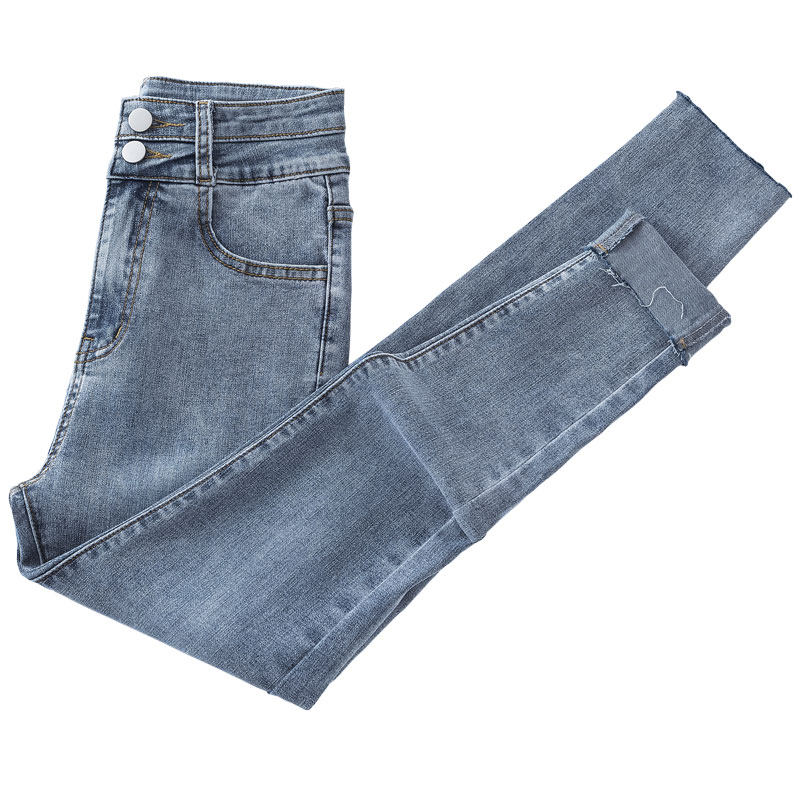 高腰夏季修身小脚小个子显瘦牛仔裤 千尚伊嘉牛仔裤