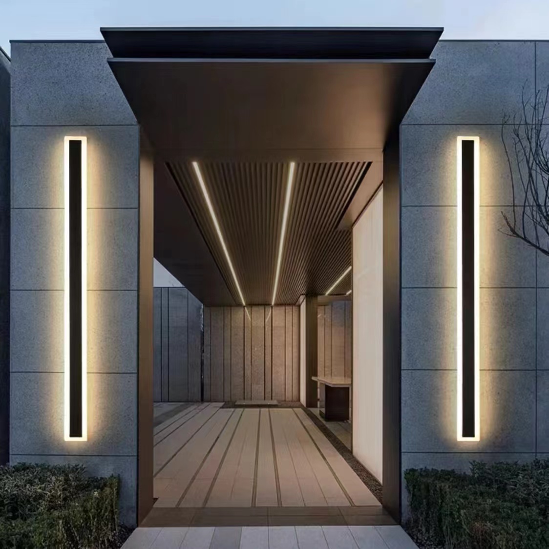 别墅壁灯led防水现代花园庭院酒店阳台过道走廊户外室内围墙通用 - 图1