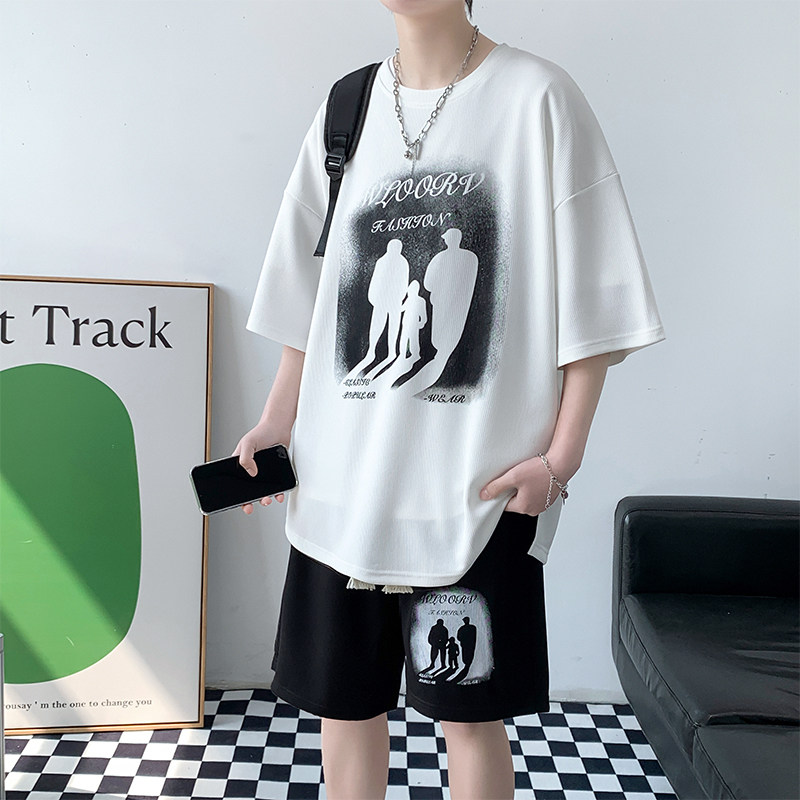 13青少年男装帅气短袖男孩套装t恤 外叁T恤