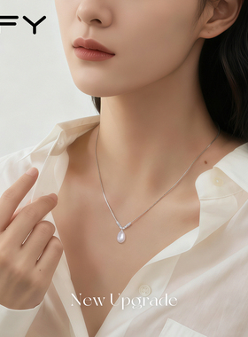 小米珠珍珠项链女款高级感轻奢小众女士日常百搭颈链925纯银项链