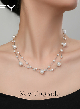 满天星珍珠项链叠戴多戴