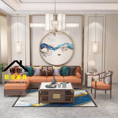 售楼处部洽谈沙发组合酒店大堂美容院卡座沙发休息区接待家具定制 - 图1