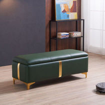 Eurostyle wear changing shoes stool leather Home doorways Sitting Cabinet Clothing Store Storage Strip Small Sofa Bed Tail Long Stool Ink