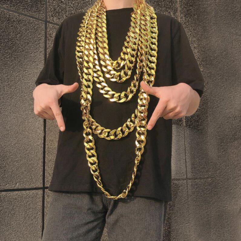 真大嘻哈大气演出塑料男粗舞台项链 亲欣项链