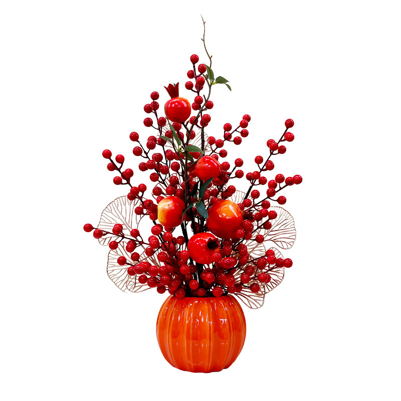 发财果红果假花仿真花摆设客厅餐桌花摆花新年结婚装饰品花艺摆件,淘宝优惠券,粉丝福利购,淘宝优惠卷