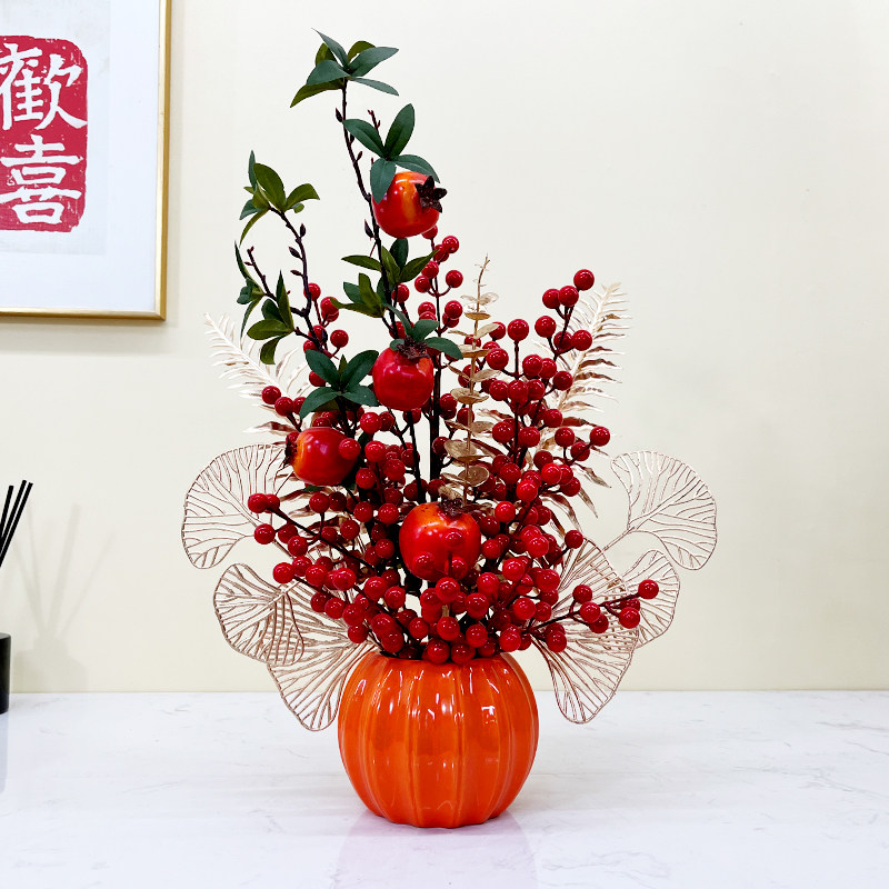 发财果红果假花仿真花摆设客厅餐桌花摆花新年结婚装饰品花艺摆件,淘宝优惠券,粉丝福利购,淘宝优惠卷