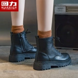 Warrior, Martens, флисовые демисезонные универсальные короткие сапоги в английском стиле, ботинки, коллекция 2021, в британском стиле, популярно в интернете