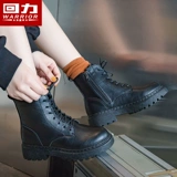 Warrior, Martens, флисовые демисезонные универсальные короткие сапоги в английском стиле, ботинки, коллекция 2021, в британском стиле, популярно в интернете