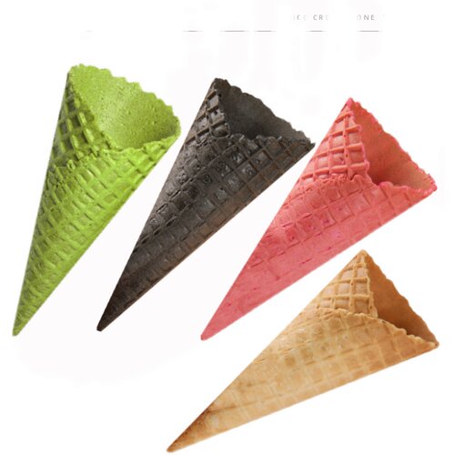 商用脆筒四色冰激凌甜筒蛋筒冰淇淋脆皮甜筒热奶宝华夫筒金色银色 - 图3