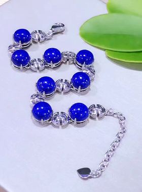 纯银手链天然阿富汗珠宝